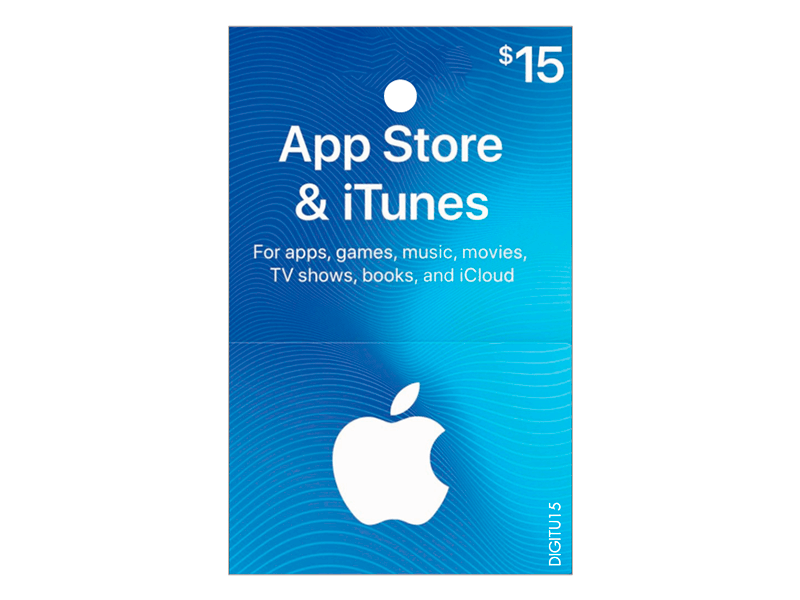 Tarjeta para iTunes & App Store de $15