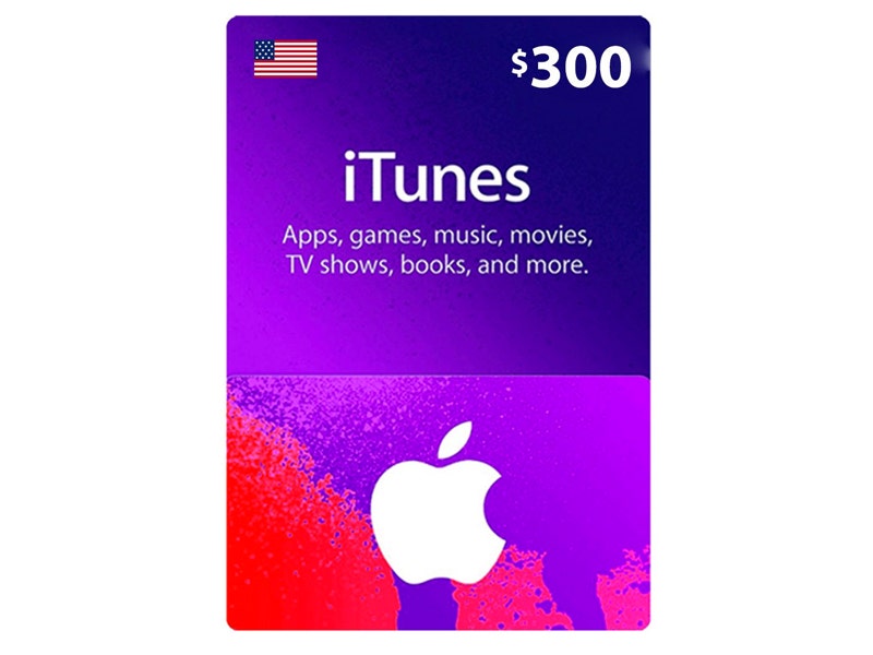 Tarjeta para iTunes & App Store de $300