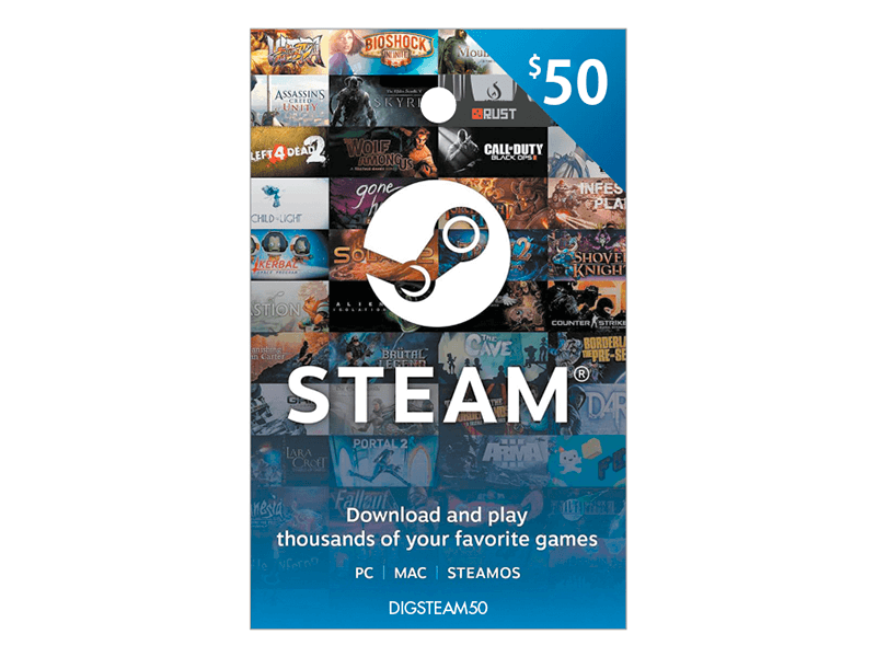 Tarjeta para Steam de $50