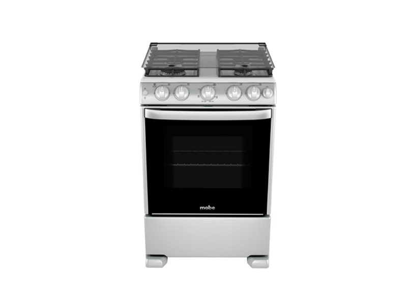 Estufa a gas de 24", tecnología Perfect Cook, acero, Mabe EM6038CFIX0.