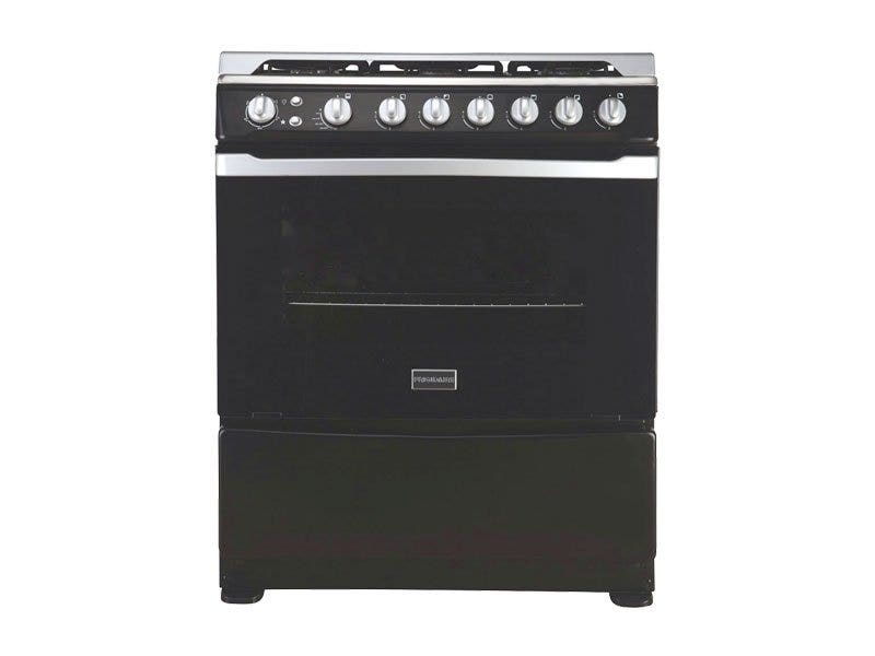 Estufa a gas de 30", 6 quemadores, color negro. Frigidaire FKGI30L3MKB.