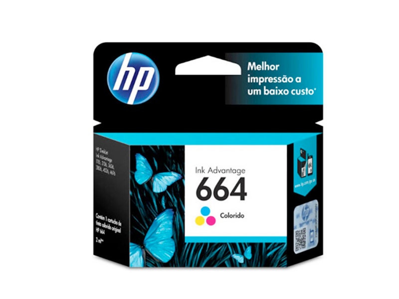 Cartucho de Tinta HP 664C Tricolor Ink Advantage