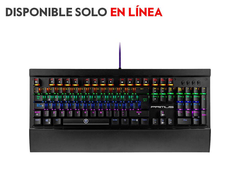 Teclado Primus BALLISTA200S Alámbrico y Mecánico con Iluminación RGB (Negro)