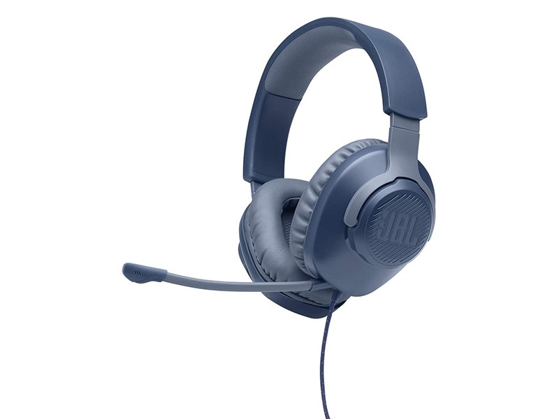 Headset JBL Quantum 100 Gaming Alámbrico con Micrófono Abatible (Azul)