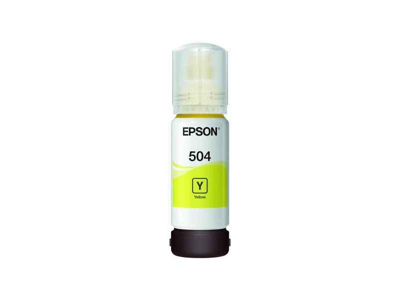 Botella de Tinta Epson T504 420 Color Amarillo para Impresoras L4160 y L4260.