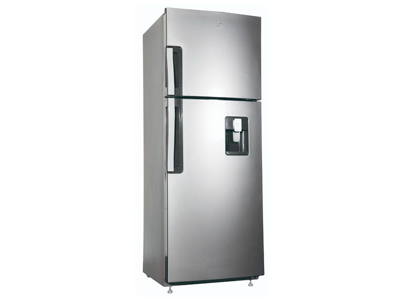 Refrigeradora top mount, 11' cúbicos, gris, Whirlpool WRW32CKTWW.